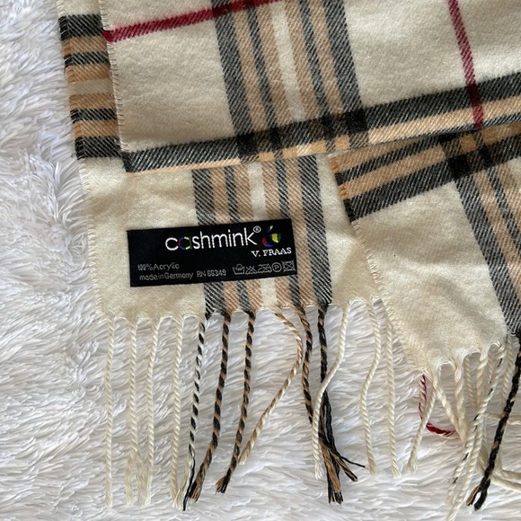 Fraas Cashmink Scarf Plaid Lightweight Wrap Scarf Made in Germany - Picture 5 of 6